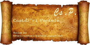 Csatári Pentele névjegykártya